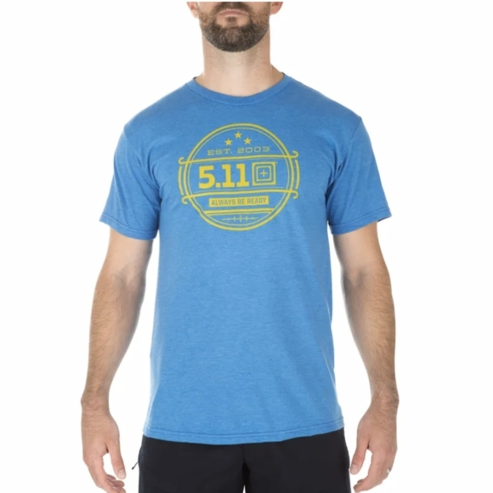 5.11 Tactical Men's Blue Can Opener‎ Short Sleeve T-Shirt Medium